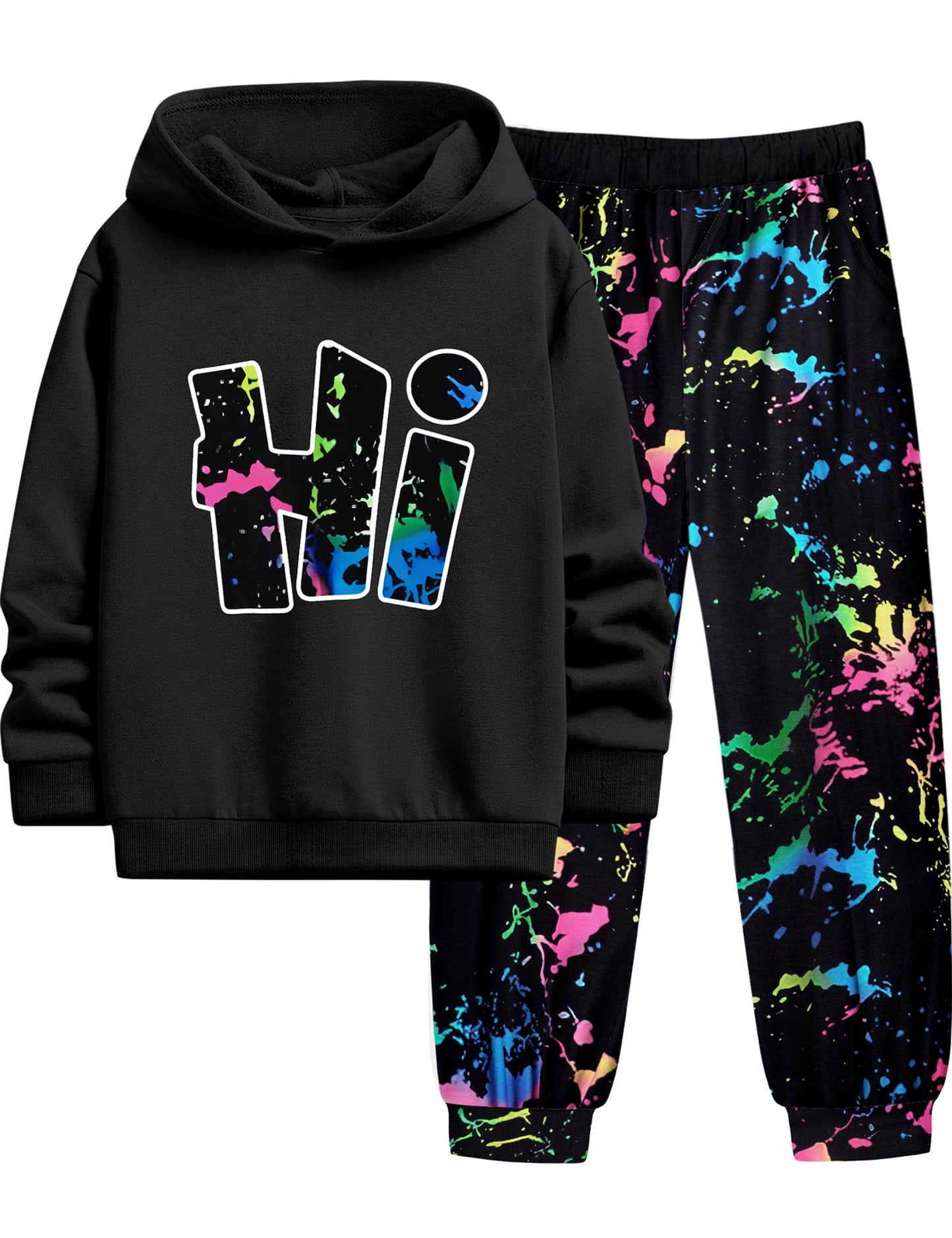 Boys Clothes Camo Boys Outfits Letter Printing Pullover Hoodie and Pants 2Pcs Winter Kids Clothes Boys for 7-14 Years