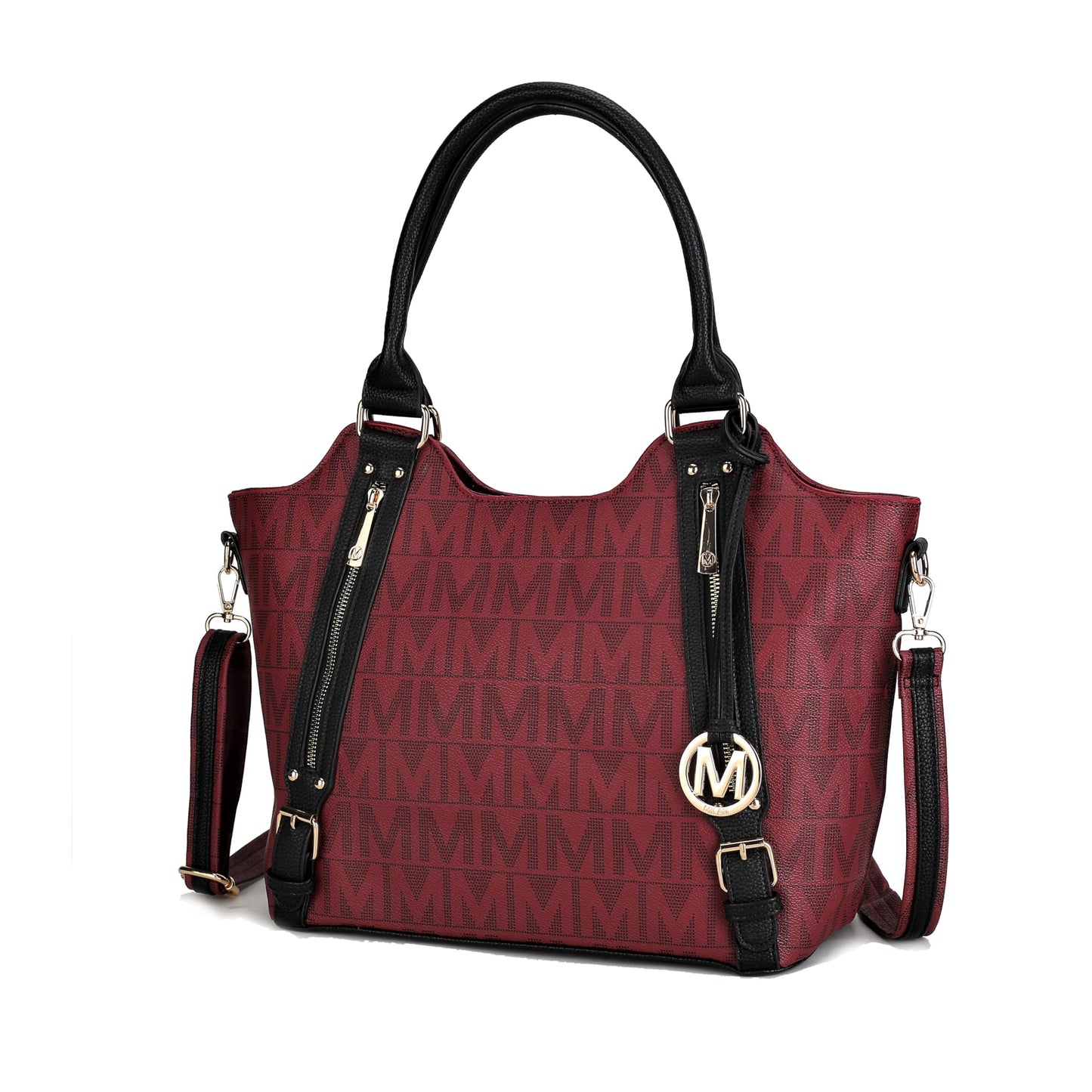 MKF Collection Crossbody Tote Bag for Women - PU Leather Top-Handle Satchel Shoulder Handbag