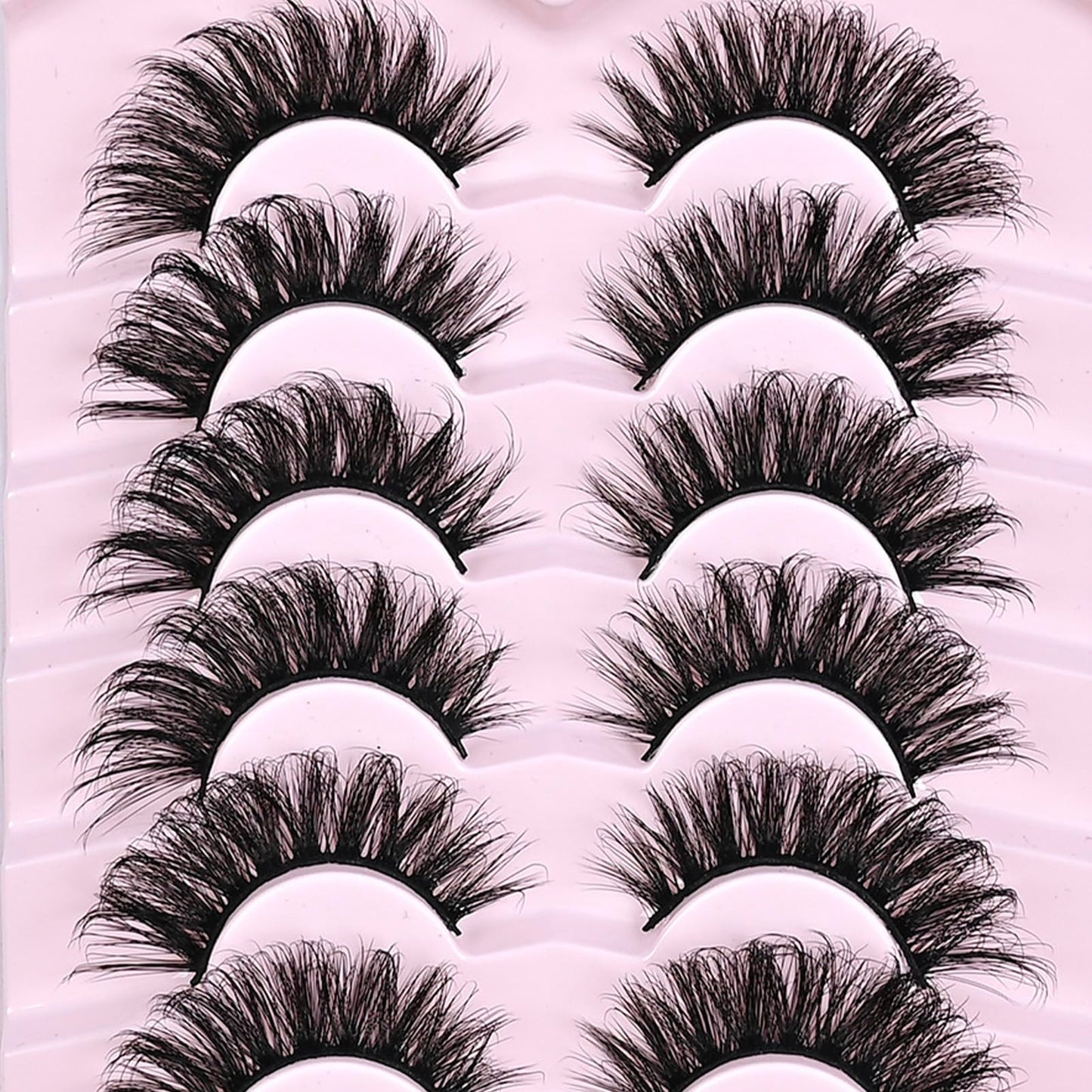 Mink Lashes Fluffy Big Dramatic Thick False Eyelashes, Soft 20mm Volume 3D Faux Mink, 20 Pairs Eyelashes Pack, 25mm Full Strip Lashes That Look Like Extensions