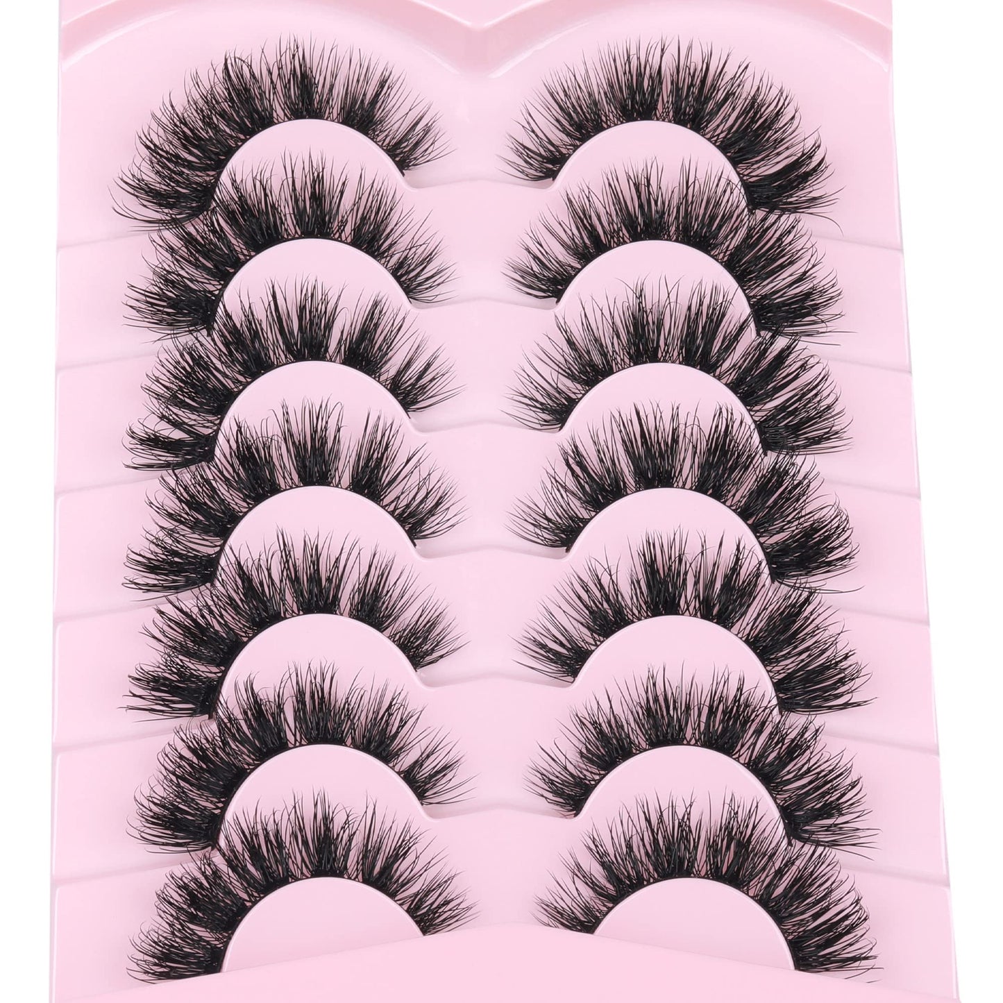 Mink Lashes Full Volume False Eyelashes 18mm Dramatic Faux Mink Eyelashes Natural Look Cat Eye Volume Eye Lashes Multipack by Focipeysa