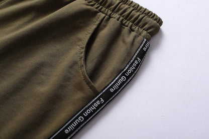 Big Boy's Casual Shorts Summer Cotton Classic Fit Drawstring Elastic Waist Beach Shorts with Pockets