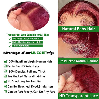 13x6 Lace Front Wigs Human Hair Pre Plucked 180 Density 26 Inch HD Body Wave Lace Front Wigs Human Hair 10A Frontal Wigs Human Hair wigs for Women Glueless Wigs Human Hair Pre Plucked Black wig