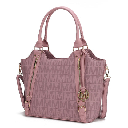 MKF Collection Crossbody Tote Bag for Women - PU Leather Top-Handle Satchel Shoulder Handbag