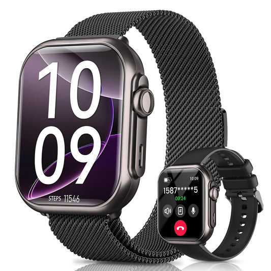 Smart Watch for Women for iPhone&Android: 100 Day+Battery Life, Smart watch(Answer/Make Calls) with 24/7 SpO2 Sleep Heart Rate Monitor,5ATM Waterproof,Fitness Tracker with 120+ Sport,Reloj Inteligente