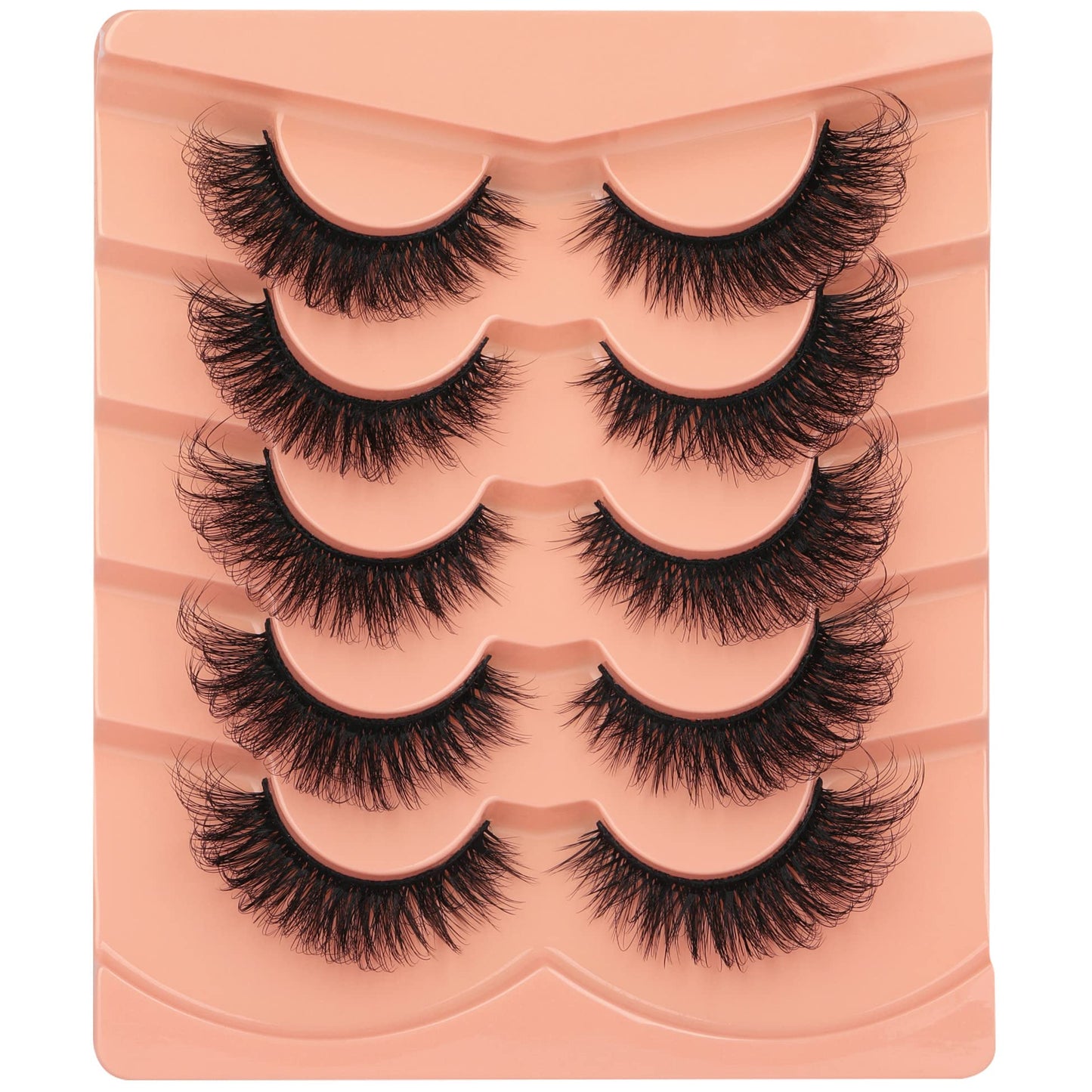 Mink Lashes Fluff False Eyelashes 20-22mm Dramatic Full Wispy Eye Lashes 8D Volume Curly Fake Eyelashes 7 Pairs Faux Mink Lashes Multipack by TOOCHUNAG