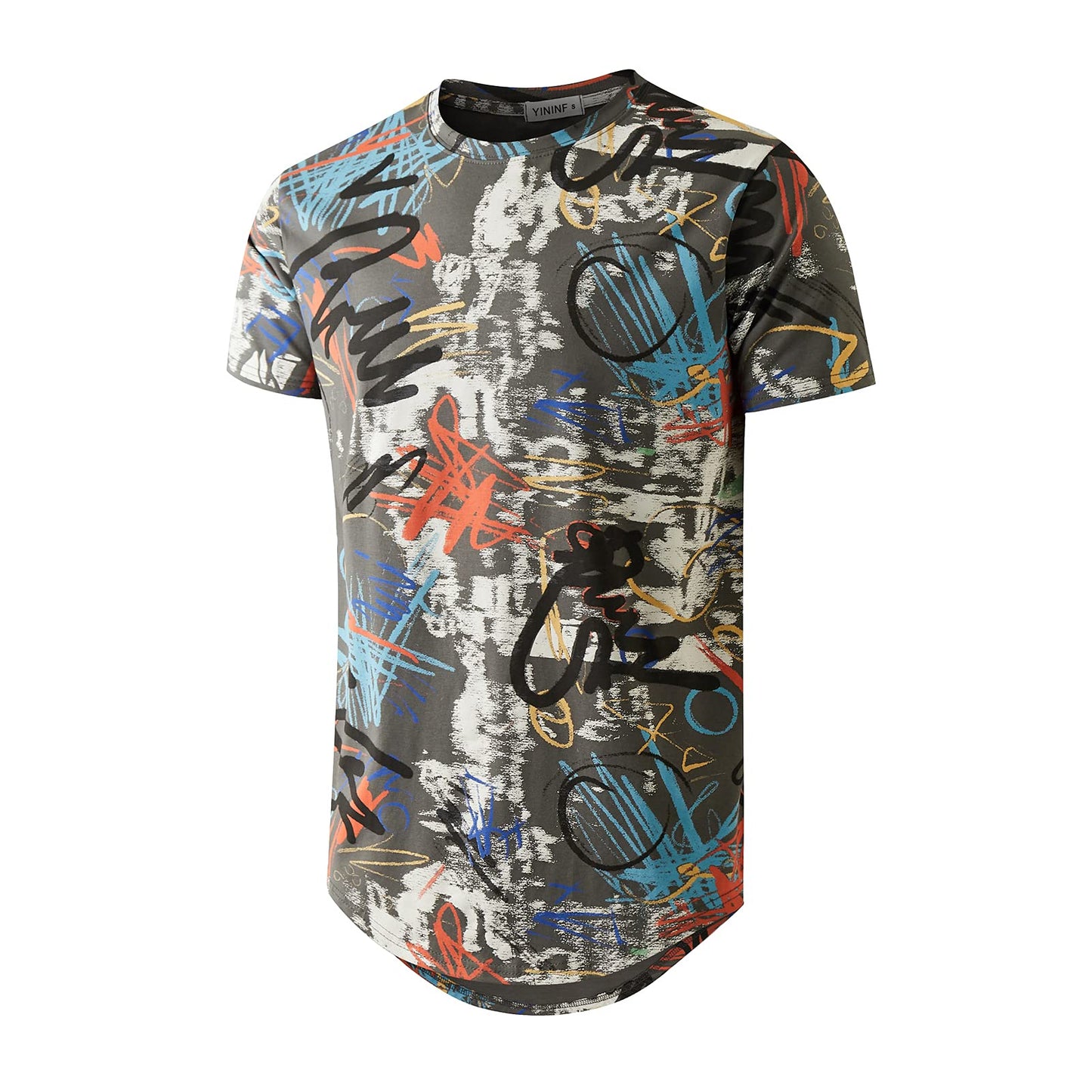 YININF Mens Hipster Hip Hop Short Sleeve Print T-Shirt Shirts Men