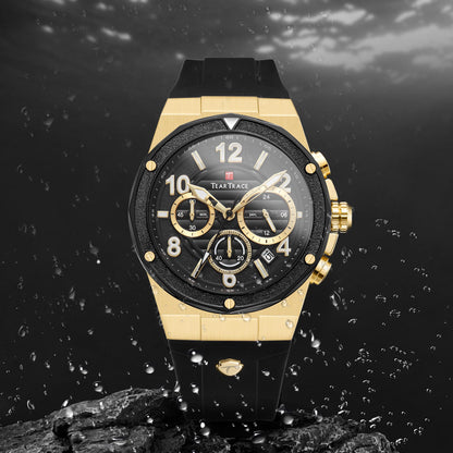 Watches for Men Analog Quartz Waterproof Sport Men’s Watch Tonneau Chronograph Luminous Fashionable Unique Casual Watch with Silicone Strap