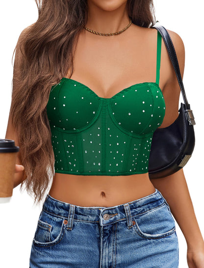 Avidlove Corset Tops For Women Push Up Bustier lingerie Y2K Sexy Going Out Party Club Top