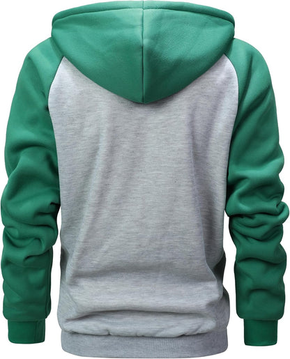 GXAMOY Men's Winter Fleece Hoodies for Men Heavyweight Warm Thick Full Zip Up Sweatshirt Outerwear