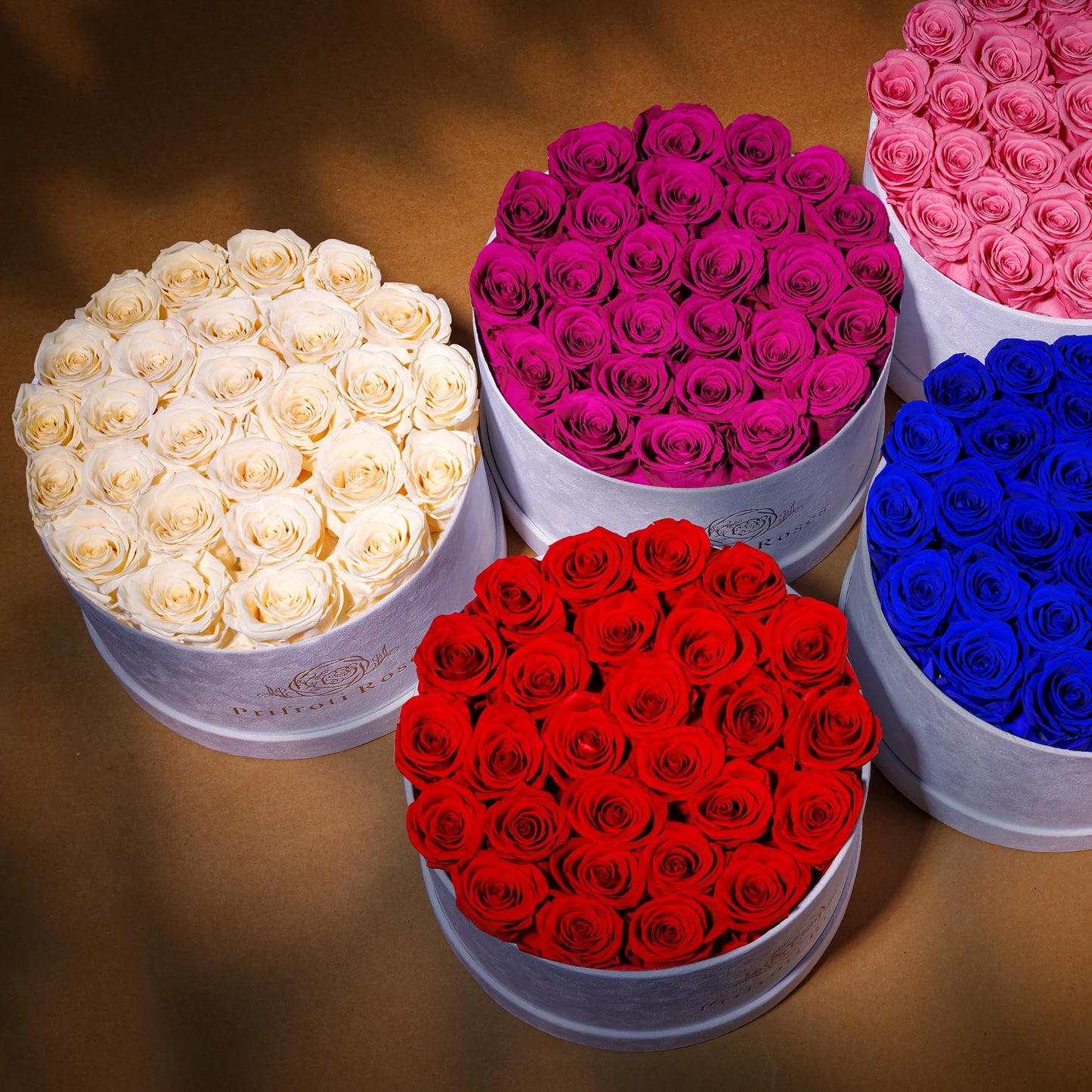 47 Flowers in a Luxury Suede Box, Birthday Gifts for Women, Preserved Flowers, Mothers Day Roses Gift for Mom, Red