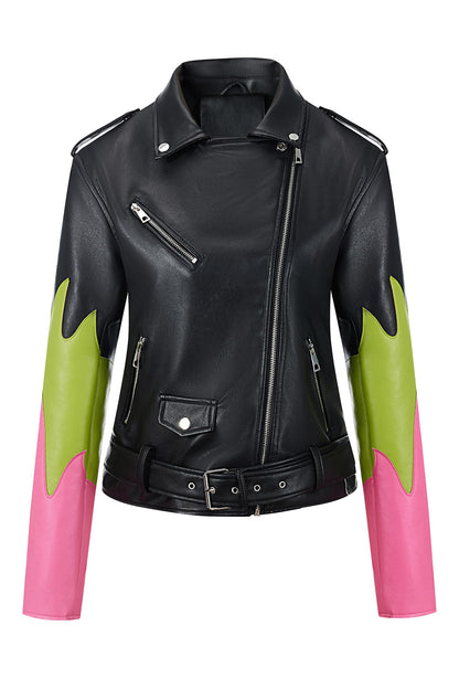 Bellivera Women's Faux Leather Casual Jacket 2025 Spring Trendy Motorcycle Outfits Lightweight Classic Coat