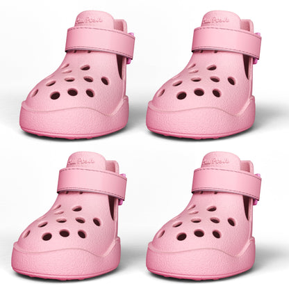 Dog Shoes: Non-Slip Waterproof Sandals for Hot Pavement, Breathable Perforated Boots, Large/Medium/Small Sizes, Ideal Paw Protector, Outdoor Clog Booties (Green Marble, Size 1)