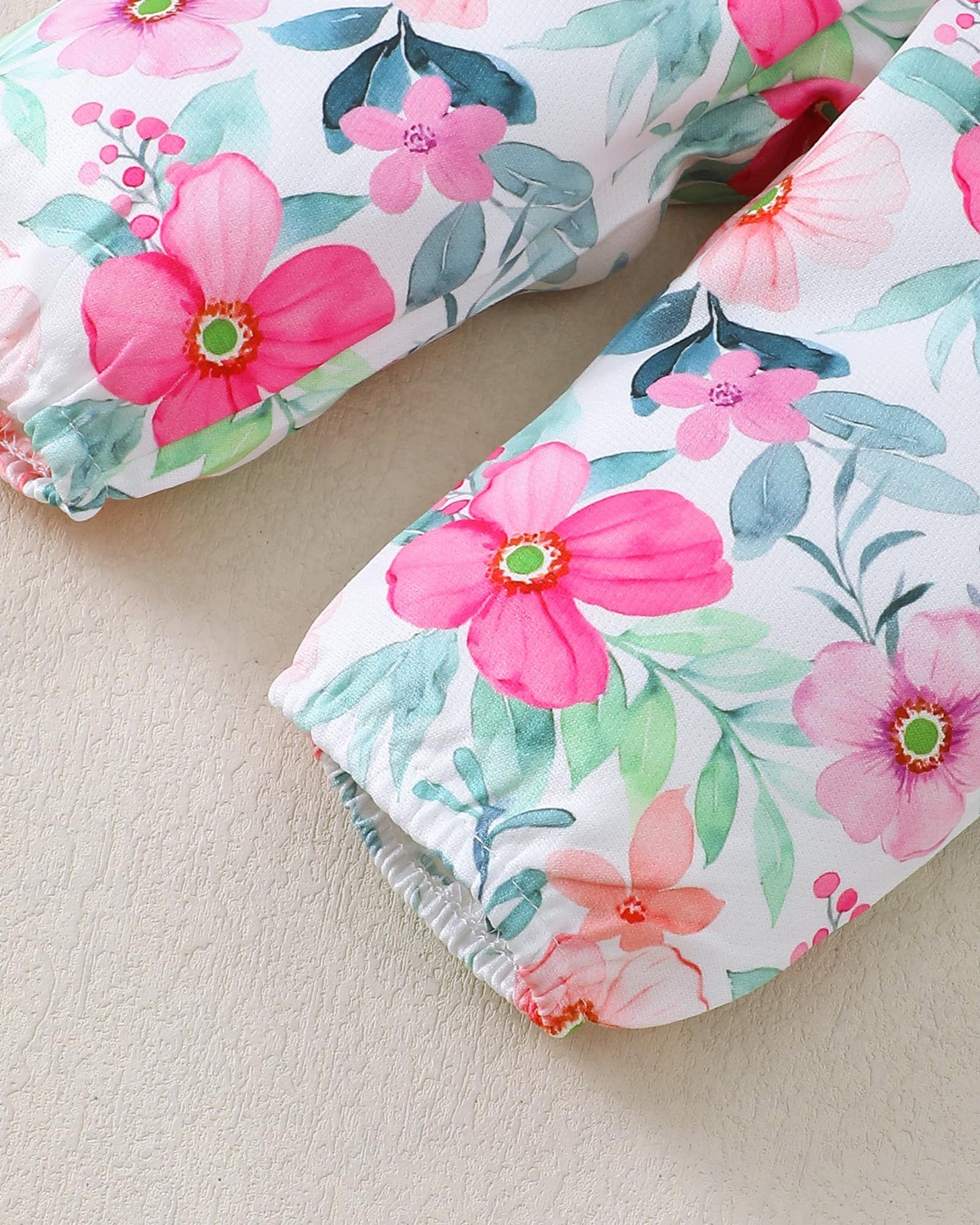 SUNNY PIGGY Newborn Infant Baby Girl Clothes Ruffle Romper Toddler Girl Floral Cotton Pant Sets Girls Clothing Outfit