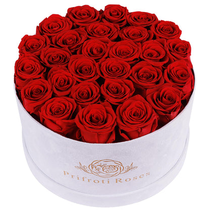 47 Flowers in a Luxury Suede Box, Birthday Gifts for Women, Preserved Flowers, Mothers Day Roses Gift for Mom, Red