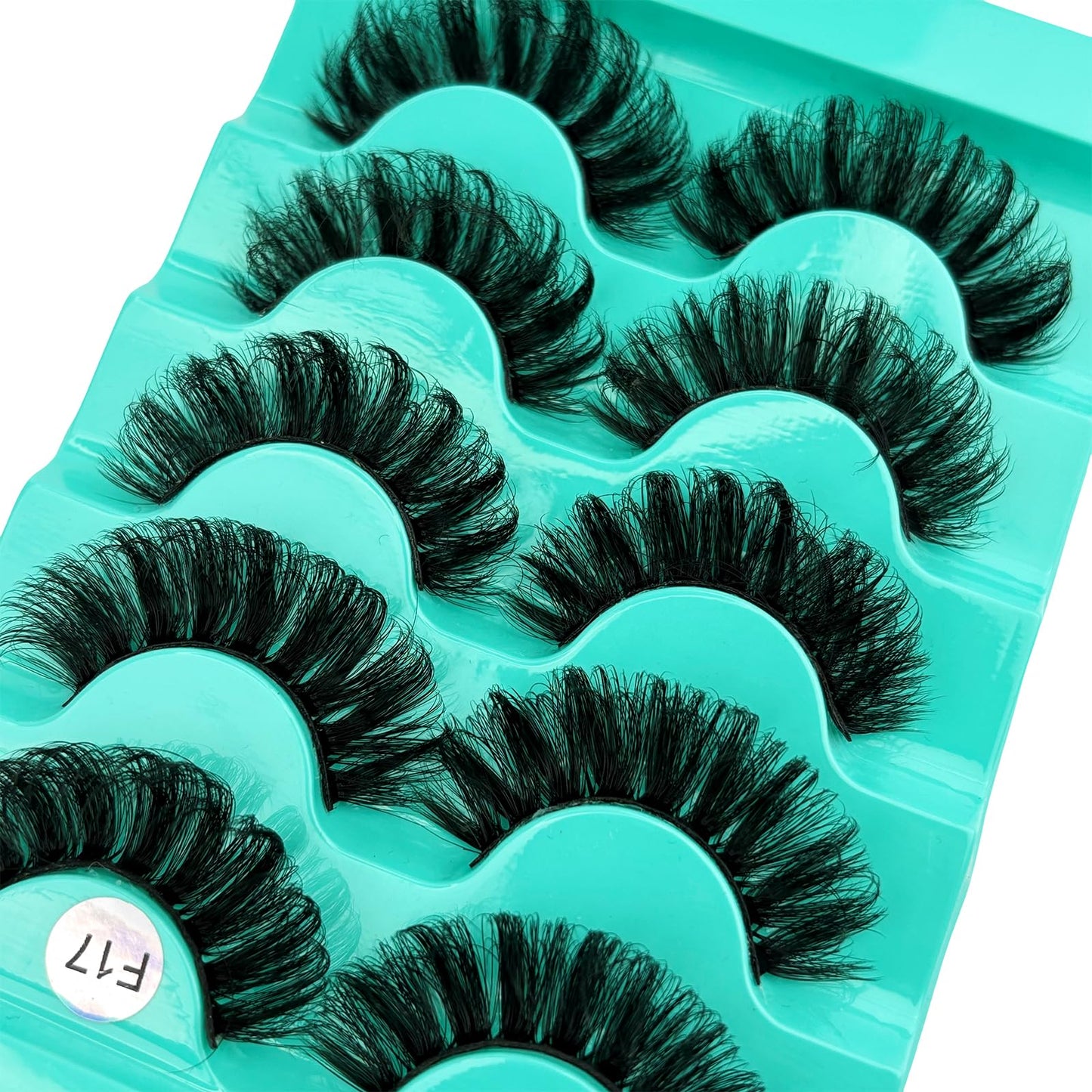 Mink Lashes Strip Eyelashes Volume False Eyelashes that Look Like Extensions Glamour Wispy Curly Fake Lashes 5 Pairs Pack
