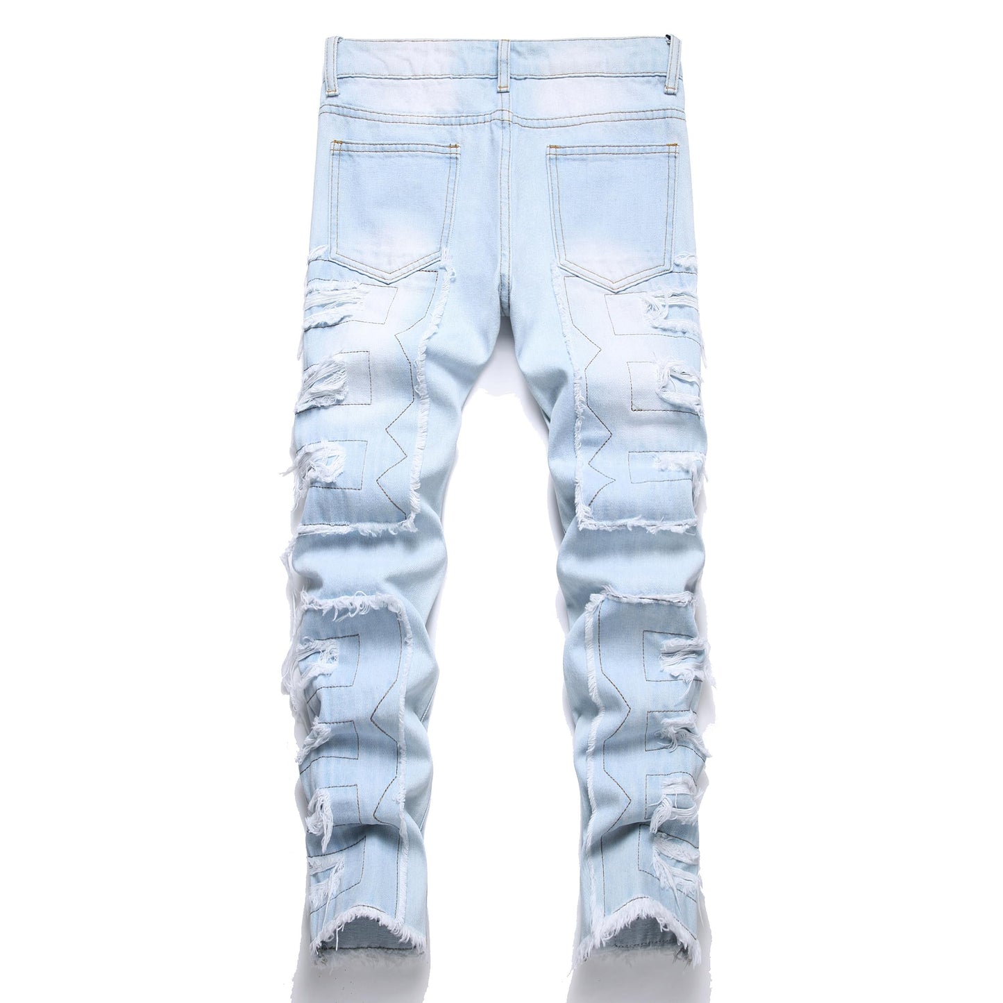 Boy's Skinny Fit Comfy Jeans Ripped Destroyed Distressed Stylish Slim Washed Denim Jeans Pants