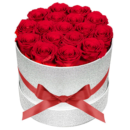 47 Flowers in a Luxury Suede Box, Birthday Gifts for Women, Preserved Flowers, Mothers Day Roses Gift for Mom, Red