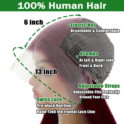 13x6 Lace Front Wigs Human Hair Pre Plucked 180 Density 26 Inch HD Body Wave Lace Front Wigs Human Hair 10A Frontal Wigs Human Hair wigs for Women Glueless Wigs Human Hair Pre Plucked Black wig