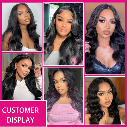 5x5 Transparent HD Lace Closure Body Wave Human Hair Closure Invisible Ultra-thin 5x5 Lace Closure Brazilian Raw Virgin Human Hair Pre Plucked Natural Black 16 Inch