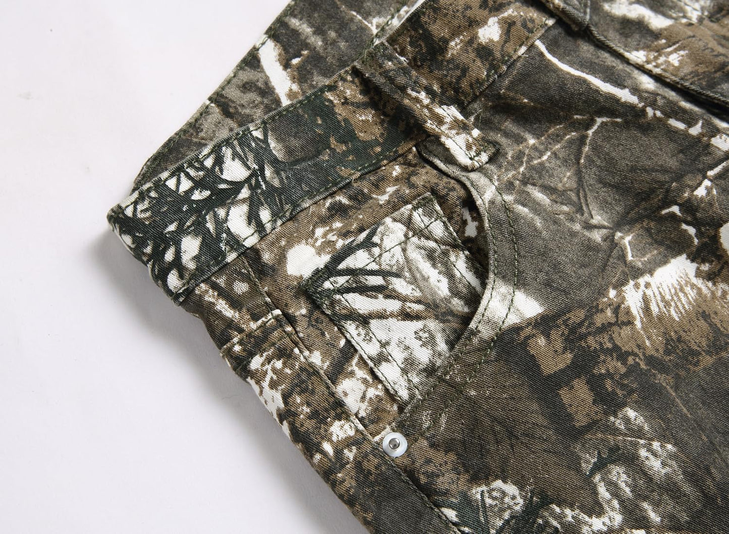 Boy's Skinny Fit Cotton Camo Jeans, Camouflage Printed Fashion Casual Pants