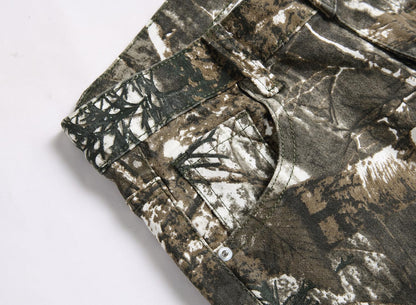 Boy's Skinny Fit Cotton Camo Jeans, Camouflage Printed Fashion Casual Pants