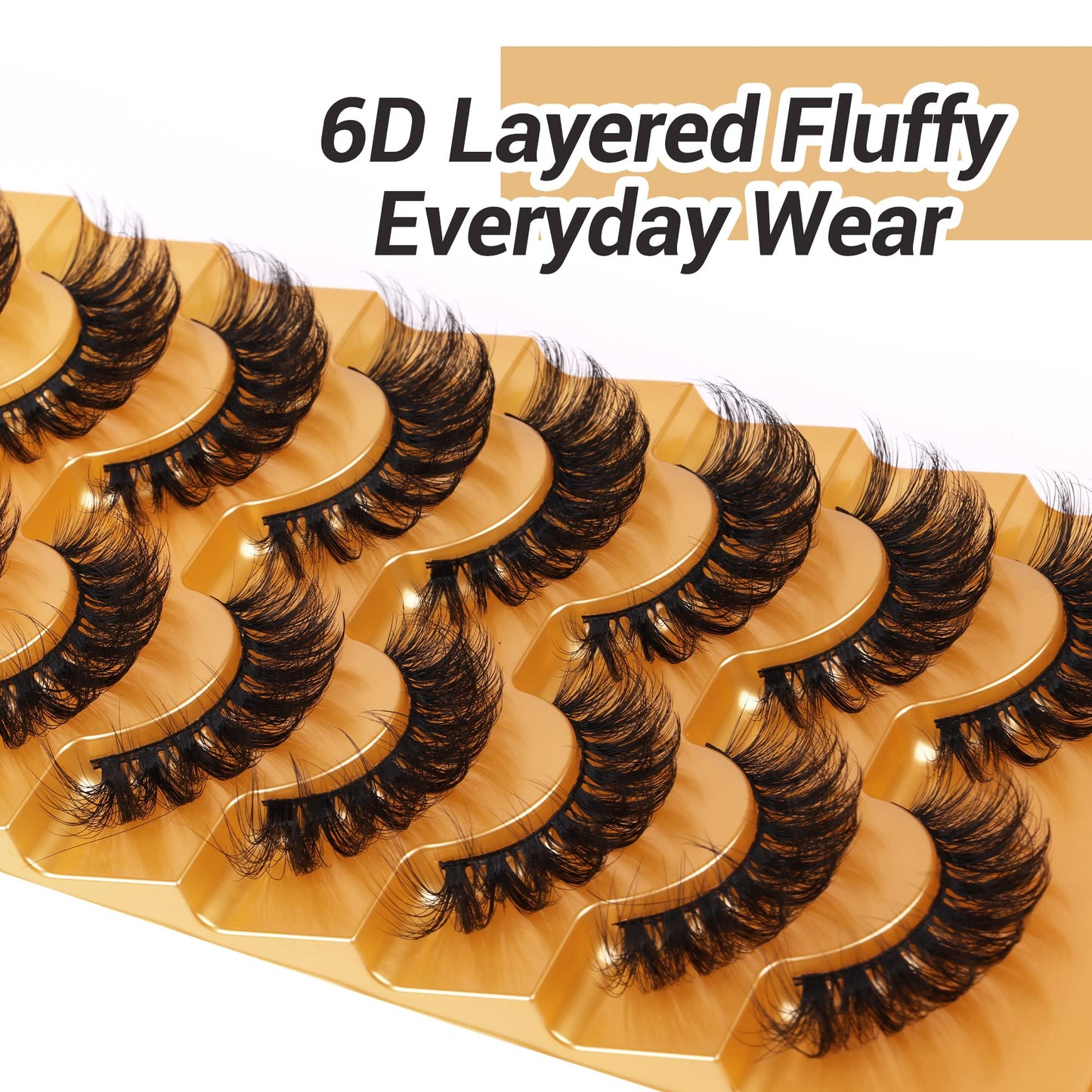 Mink Lashes Full Volume False Eyelashes 18mm Dramatic Faux Mink Eyelashes Natural Look Cat Eye Volume Eye Lashes Multipack by Focipeysa