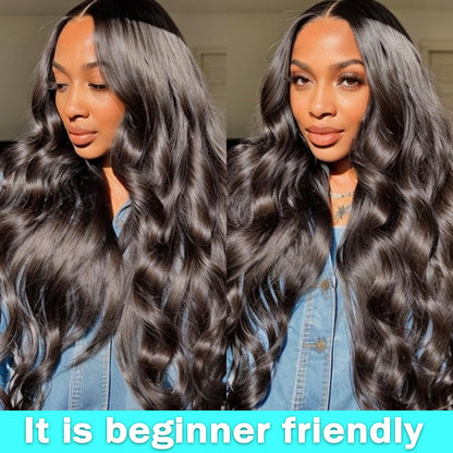 13x6 Lace Front Wigs Human Hair Pre Plucked 180 Density 26 Inch HD Body Wave Lace Front Wigs Human Hair 10A Frontal Wigs Human Hair wigs for Women Glueless Wigs Human Hair Pre Plucked Black wig