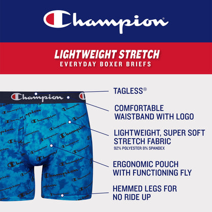 Underwear Boxer Briefs, Everyday Active, Lightweight Stretch, 3-pack