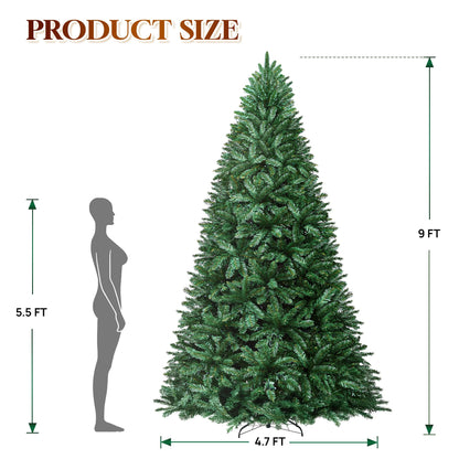 HOLLO STAR 6 ft Prelit Christmas Tree with 270 LED Lights, App Control, Artificial Christmas Tree with Multi-Color RGBW Lights, 1072 Branch Tips, Metal Base, Easy to Assemble, for Home, Party