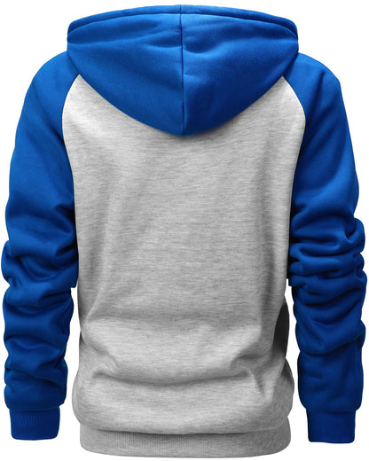 GXAMOY Men's Winter Fleece Hoodies for Men Heavyweight Warm Thick Full Zip Up Sweatshirt Outerwear