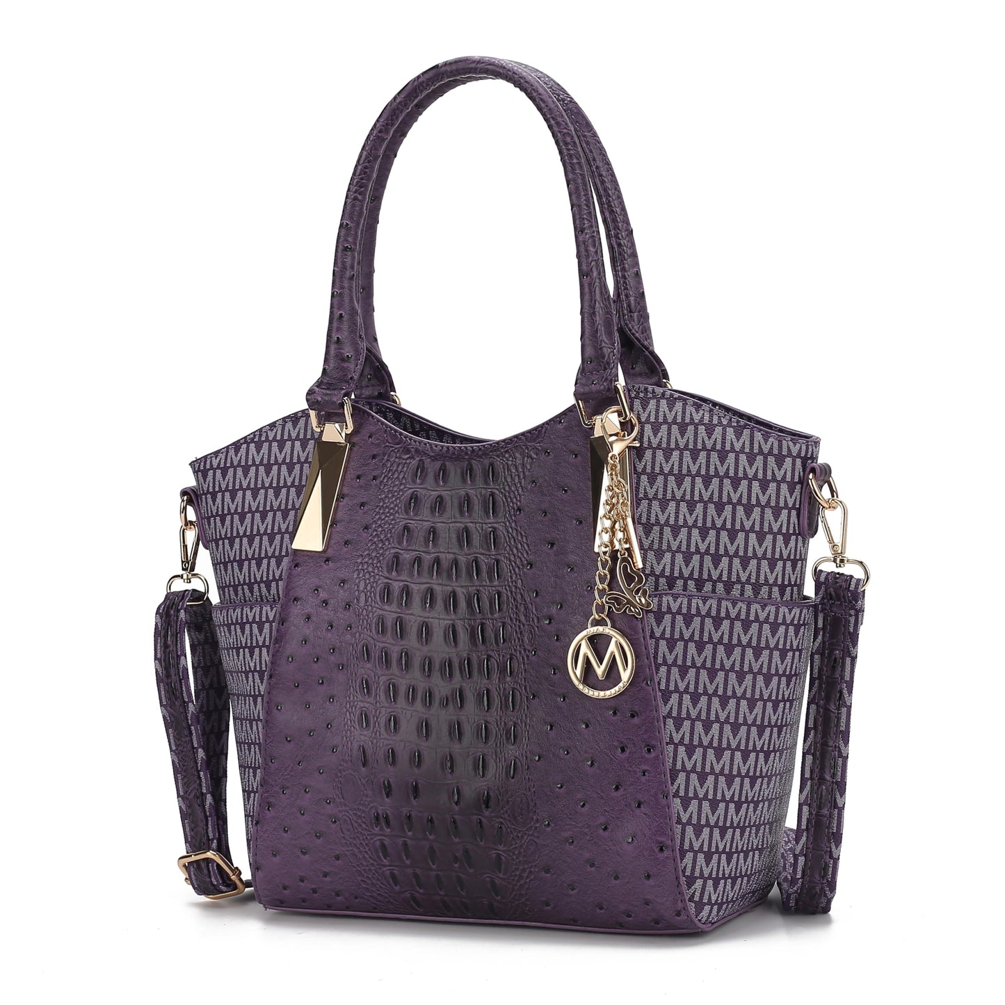 MKF Collection Crossbody Tote Bag for Women - PU Leather Top-Handle Satchel Shoulder Handbag