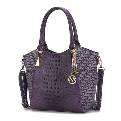 MKF Collection Crossbody Tote Bag for Women - PU Leather Top-Handle Satchel Shoulder Handbag