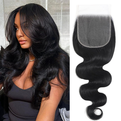 12A Human Hair Bundles with Closure Body Wave Bundles 20 22 24+18 Inch 5X5 HD Lace Closure Human Hair 100% Brazilian Virgin Hair Extensions 3 Bundles Deals Hair Quick Weave Bundle for Women