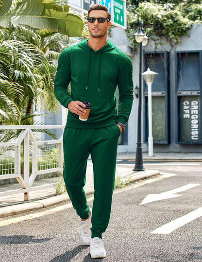 COOFANDY Men's Tracksuit 2 Piece Hoodie Sweatsuit Sets Casual Jogging Athletic Suits