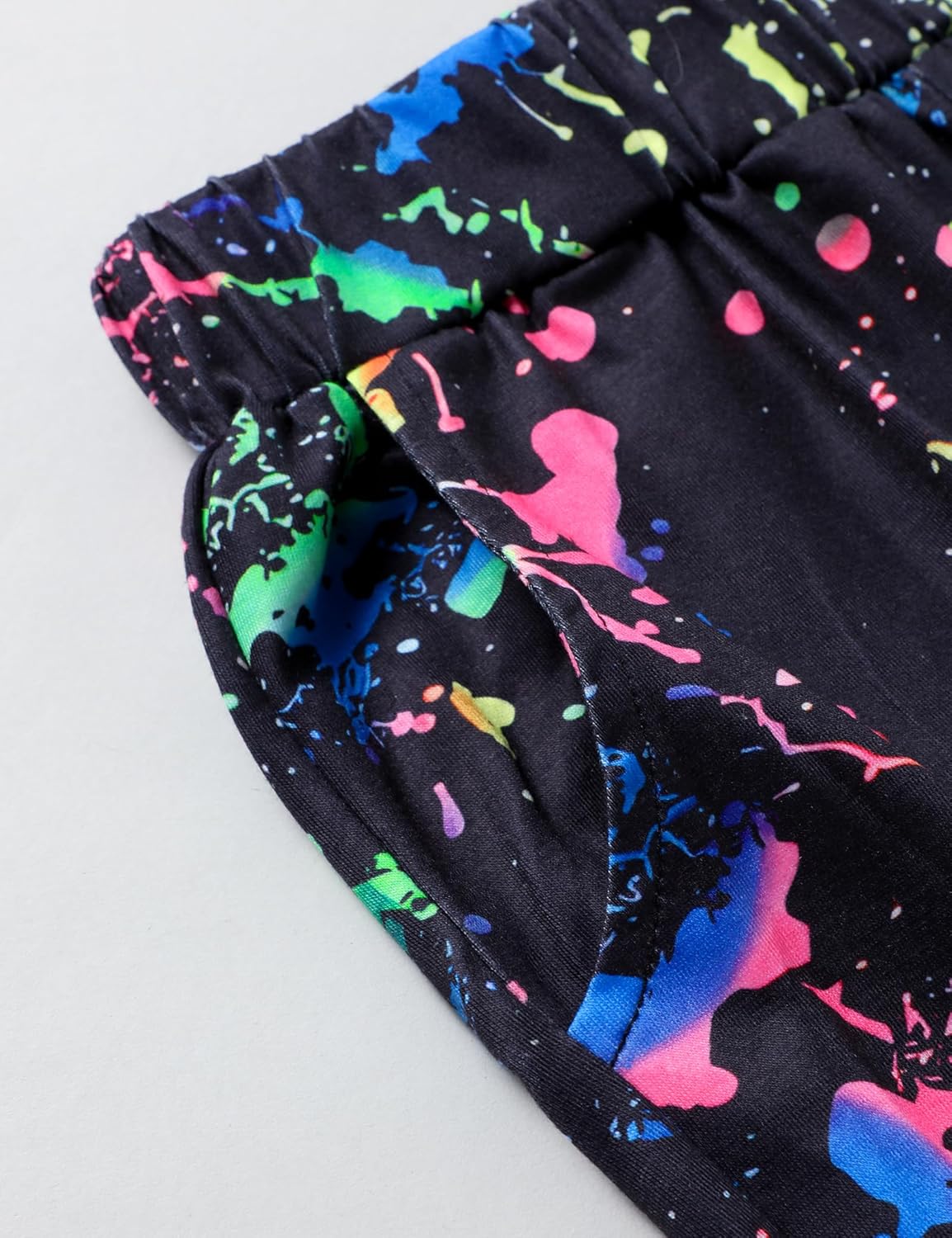 Girls' Clothing Sets Ribbed Knit Crewneck T-Shirt & Camo Print Elastic Waist Pants Girls Clothes Size 6-16Y