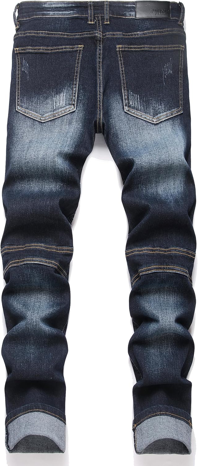 Fashion Slim Jeans Men Stretch Denim Pants