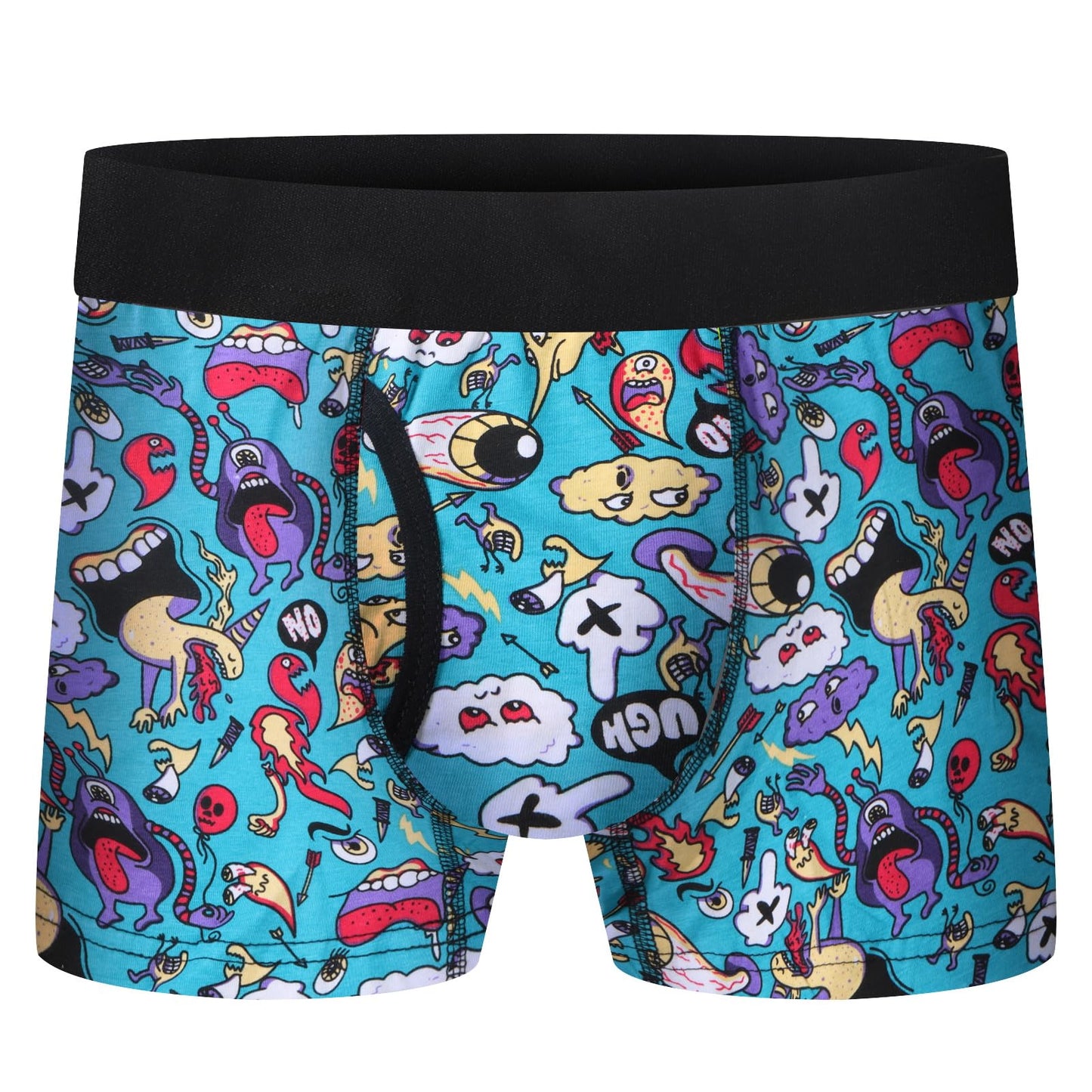 Boys Boxer Briefs,Cotton Toddler Underwear Breathable Mesh Performance Sport Big Boy Boxer Briefs with Fly 5 Pack