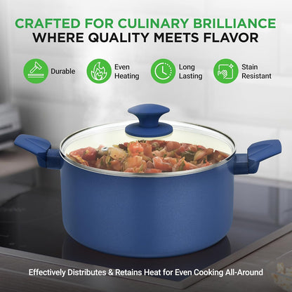 Nutrichef 54 Piece Professional Grade Complete Home Kitchen Cookware Set, Ceramic Non-Stick Bakeware, Pot and Pans Kit, Cool-Touch Handles, Safe for Gas, Electric, Induction Cooktops, Easy Clean