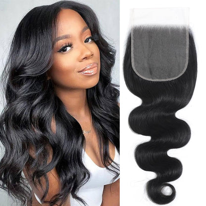12A Human Hair Bundles with Closure Body Wave Bundles 20 22 24+18 Inch 5X5 HD Lace Closure Human Hair 100% Brazilian Virgin Hair Extensions 3 Bundles Deals Hair Quick Weave Bundle for Women