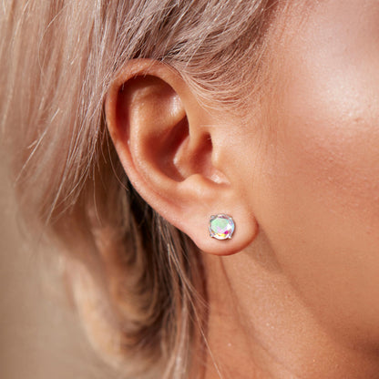 MILACOLATO Cubic Zirconia Stud Earrings for Women Men | 18K Gold Plated Hypoallergenic Sterling Silver Post Earrings | Big Brilliant Simulated Diamond CZ Halo Stud Earrings for Sensitive Ears