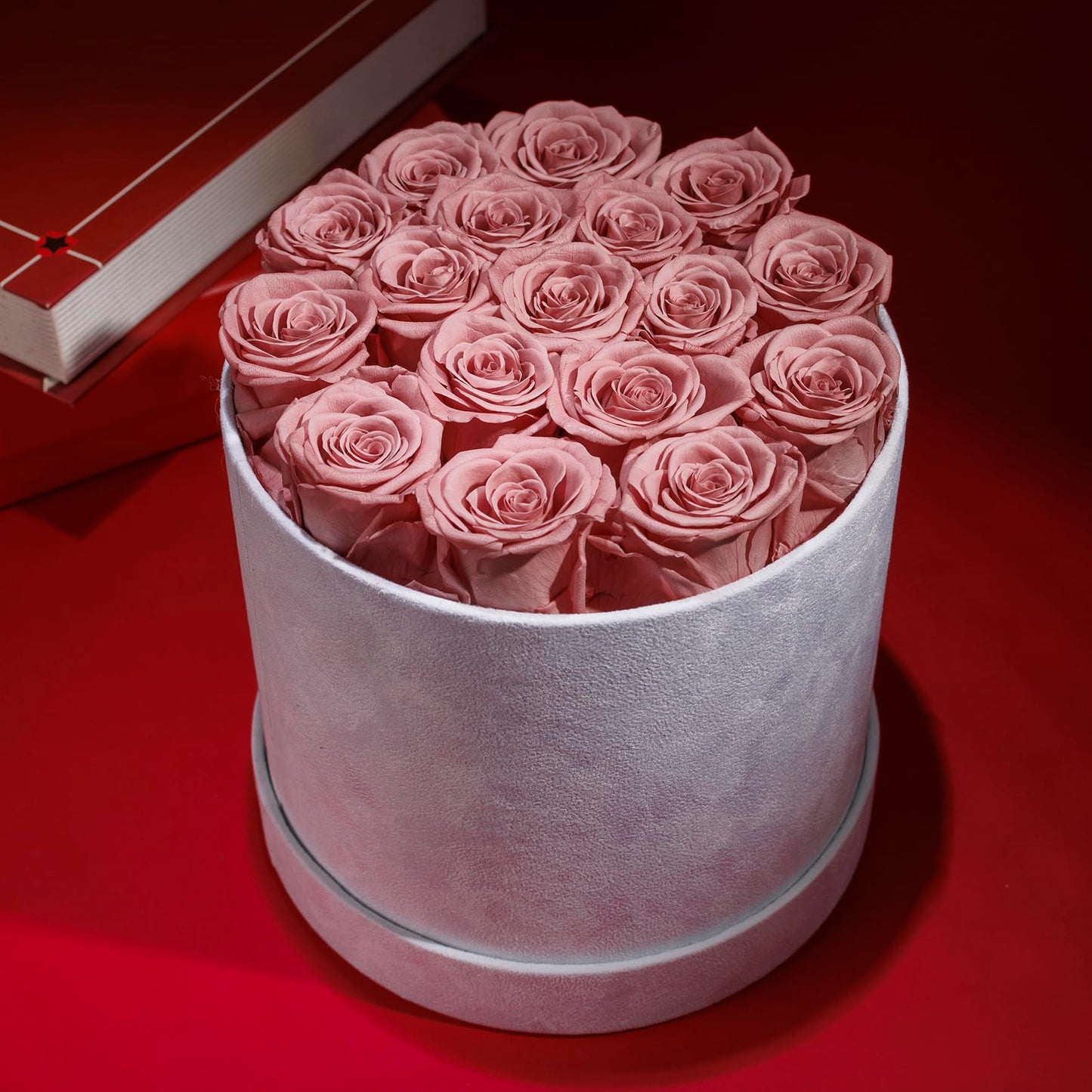 47 Flowers in a Luxury Suede Box, Birthday Gifts for Women, Preserved Flowers, Mothers Day Roses Gift for Mom, Red