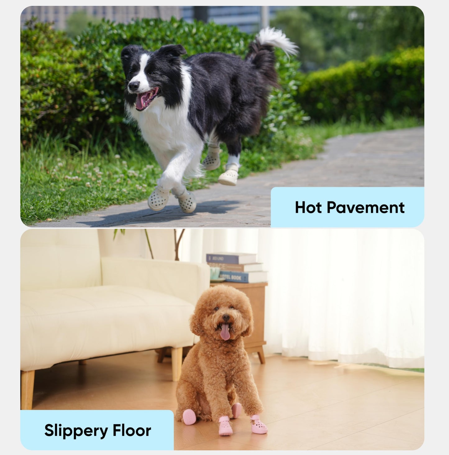 Dog Shoes: Non-Slip Waterproof Sandals for Hot Pavement, Breathable Perforated Boots, Large/Medium/Small Sizes, Ideal Paw Protector, Outdoor Clog Booties (Green Marble, Size 1)