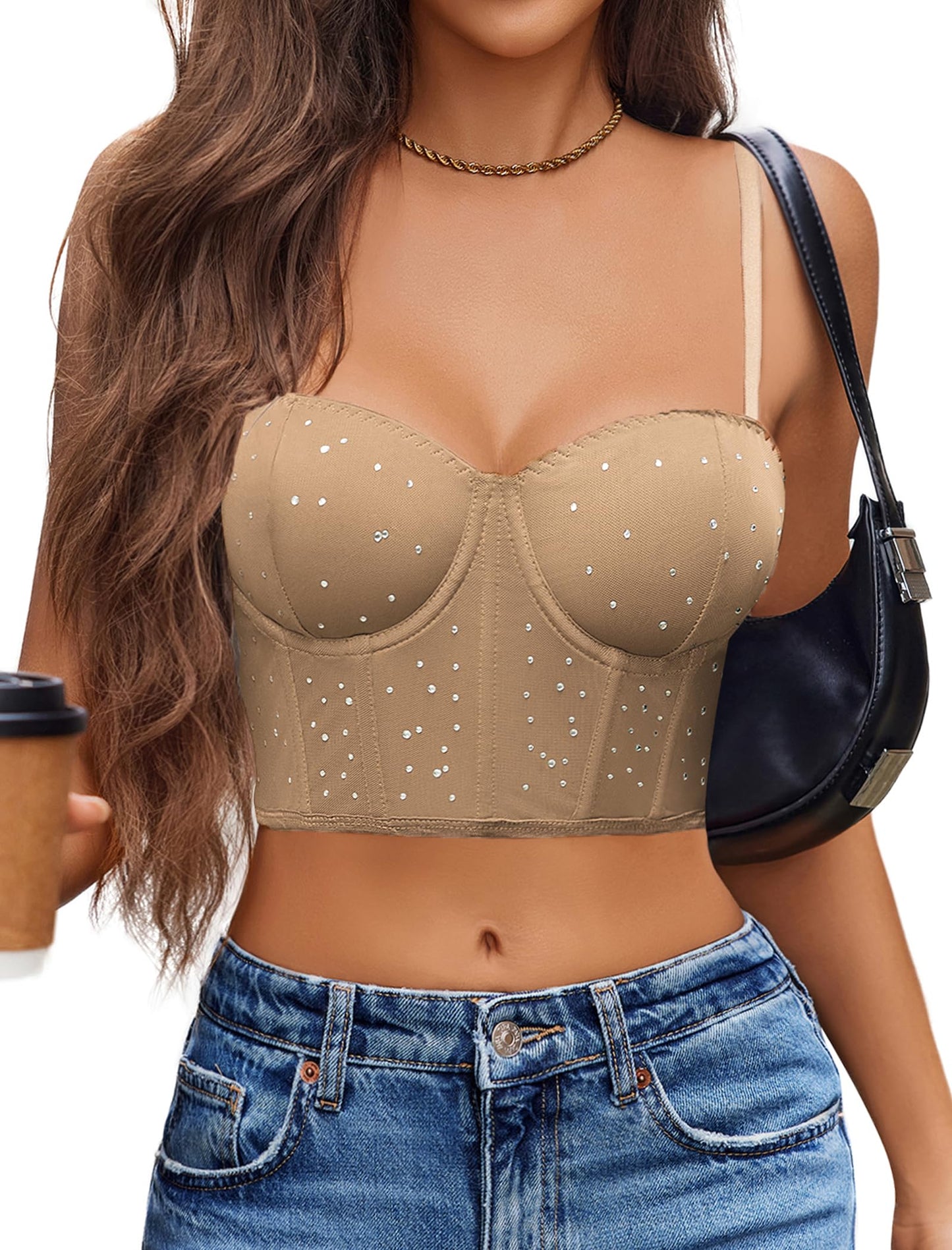 Avidlove Corset Tops For Women Push Up Bustier lingerie Y2K Sexy Going Out Party Club Top