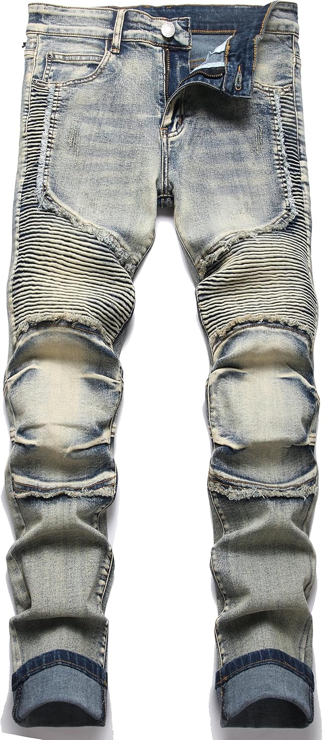 Fashion Slim Jeans Men Stretch Denim Pants