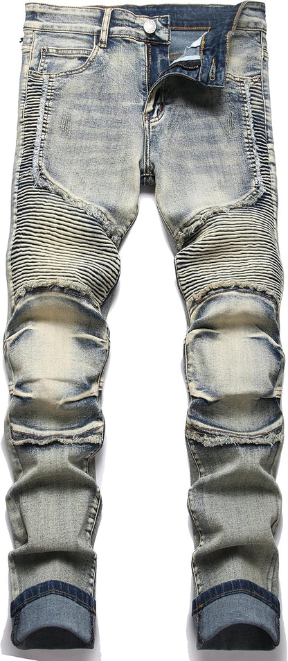 Fashion Slim Jeans Men Stretch Denim Pants