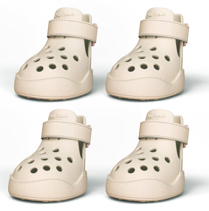 Dog Shoes: Non-Slip Waterproof Sandals for Hot Pavement, Breathable Perforated Boots, Large/Medium/Small Sizes, Ideal Paw Protector, Outdoor Clog Booties (Green Marble, Size 1)