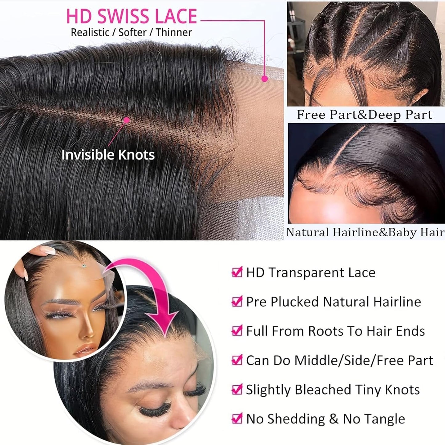 613 13x6 Lace Front Wig Human Hair 30 Inch Body Wave Blonde Wig, 200% Density Pre Plucked Blonde HD Lace Frontal Wig for Black Women