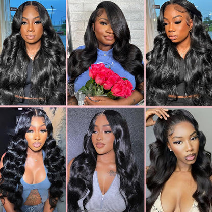 12A Human Hair Bundles with Closure Body Wave Bundles 20 22 24+18 Inch 5X5 HD Lace Closure Human Hair 100% Brazilian Virgin Hair Extensions 3 Bundles Deals Hair Quick Weave Bundle for Women