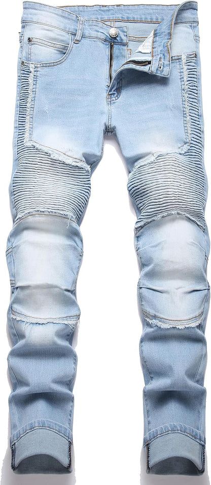 Fashion Slim Jeans Men Stretch Denim Pants