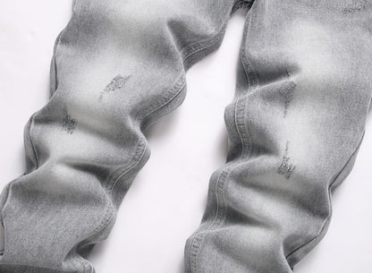 Boy's Ripped Jeans Stacked Skinny Fit Destroyed Distressed Fashion Comfy Denim Jeans Pants